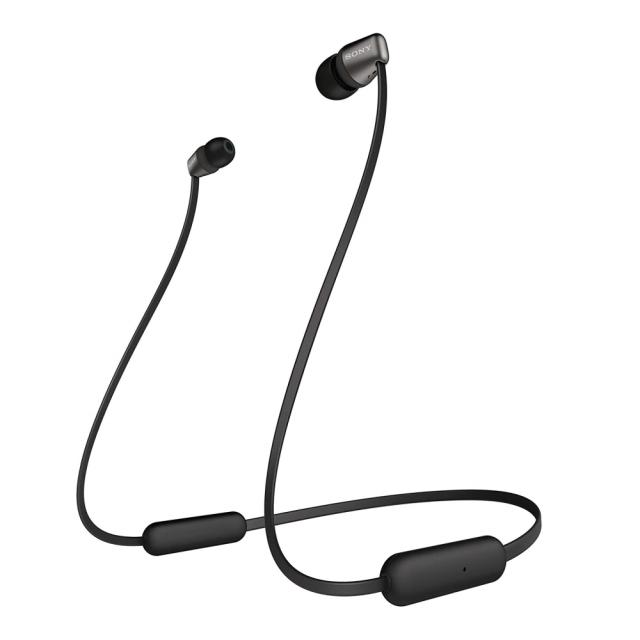 Слушалки Sony WI-C310, безжични, Bluetooth, микрофон, тип "тапи", Черни