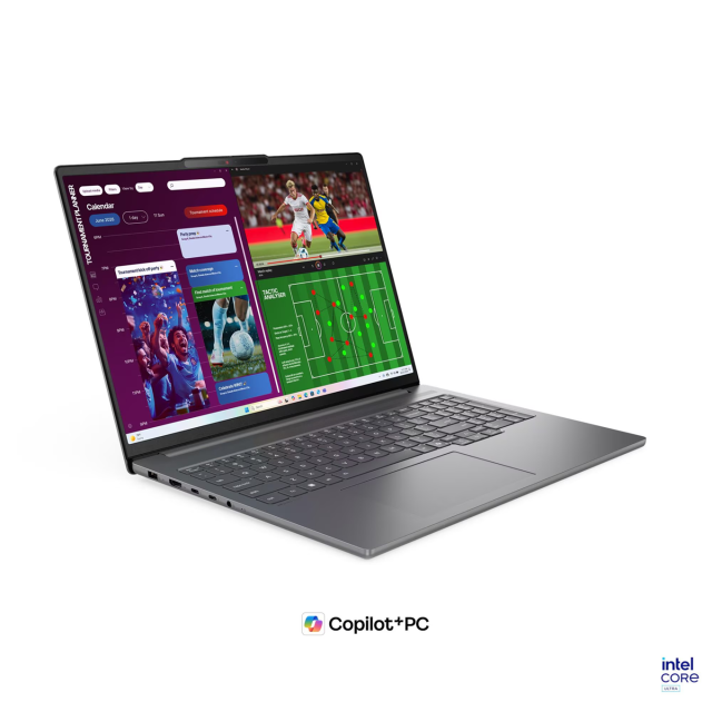 Лаптоп Lenovo IdeaPad Pro 5 16IPH11, Intel Core Ultra 9 386H 16C (1.6 / 4.9 GHz, 18MB Cache), 16.0" (40.64 cm) 2.8K OLED Glossy Display, NVIDIA GF RTX5060 8GB GDDR7 DLSS 4, 32GB LPDDR5X, 1TB M.2 NVMe SSD, No OS