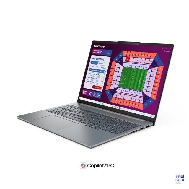 Лаптоп Lenovo IdeaPad Pro 5 16IPH11, Intel Core Ultra 7 356H 16C (1.5 / 4.7 GHz, 18MB Cache), 16.0" (40.64 cm) 2.8K OLED Glossy Display, NVIDIA GF RTX5050 8GB GDDR7 DLSS 4, 32GB LPDDR5X, 1TB M.2 NVMe SSD, No OS