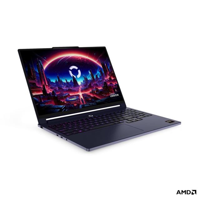 Лаптоп Lenovo Legion 7 16AGP11, AMD Ryzen AI 9 HX 470 12C (2.0 / 5.2 GHz, 24MB Cache), 16.0" (40.64 cm) WQXGA OLED Glossy Display, NVIDIA GF RTX5060 8GB GDDR7 DLSS 4, 32GB LPDDR5X, 1TB M.2 NVMe SSD, No OS