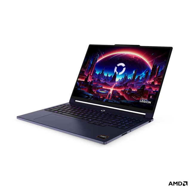Лаптоп Lenovo Legion 7 16AGP11, AMD Ryzen AI 9 HX 470 12C (2.0 / 5.2 GHz, 24MB Cache), 16.0" (40.64 cm) WQXGA OLED Glossy Display, NVIDIA GF RTX5060 8GB GDDR7 DLSS 4, 32GB LPDDR5X, 1TB M.2 NVMe SSD, No OS