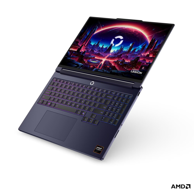 Лаптоп Lenovo Legion 7 16AGP11, AMD Ryzen AI 9 HX 470 12C (2.0 / 5.2 GHz, 24MB Cache), 16.0" (40.64 cm) WQXGA OLED Glossy Display, NVIDIA GF RTX5060 8GB GDDR7 DLSS 4, 32GB LPDDR5X, 1TB M.2 NVMe SSD, No OS