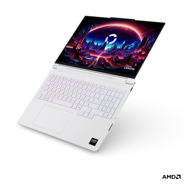 Лаптоп Lenovo Legion 7 16AGP11, AMD Ryzen AI 9 HX 470 12C (2.0 / 5.2 GHz, 24MB Cache), 16.0" (40.64 cm) WQXGA OLED Glossy Display, NVIDIA GF RTX5060 8GB GDDR7 DLSS 4, 32GB LPDDR5X, 1TB M.2 NVMe SSD, No OS