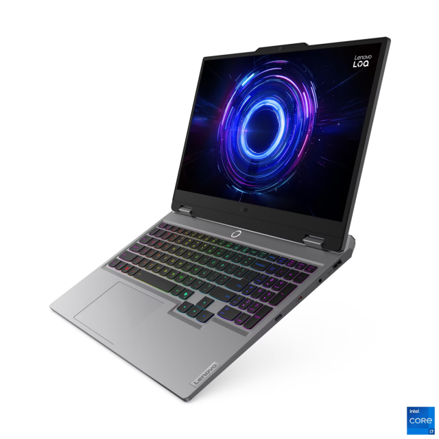 Лаптоп Lenovo LOQ 15IRX10, Intel Core i7-13650HX 14C (1.90 / 4.90 GHz, 24MB Cache), 15.6'' (39.62 cm) FHD IPS Anti-glare Display, NVIDIA GF RTX5070 8GB GDDR1, 32GB DDR5, 1TB M.2 NVMe SSD, No OS