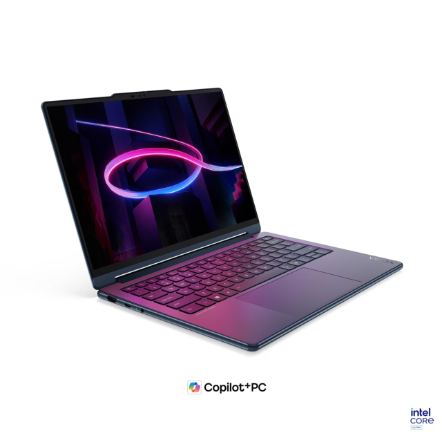 Лаптоп Lenovo Yoga 9 2-in-1 14IPH11 Aura Edition, Intel Core Ultra 7 355 8C (1.7 / 4.7 GHz, 12MB Cache), 14.0" (35.56 cm) 2.8K WQXGA+ OLED Anti-fingerprint Glossy Display, Touchscreen, Intel Graphics 4 Xe3, 32GB LPDDR5X, 1TB M.2 NVMe SSD, Windows 11 