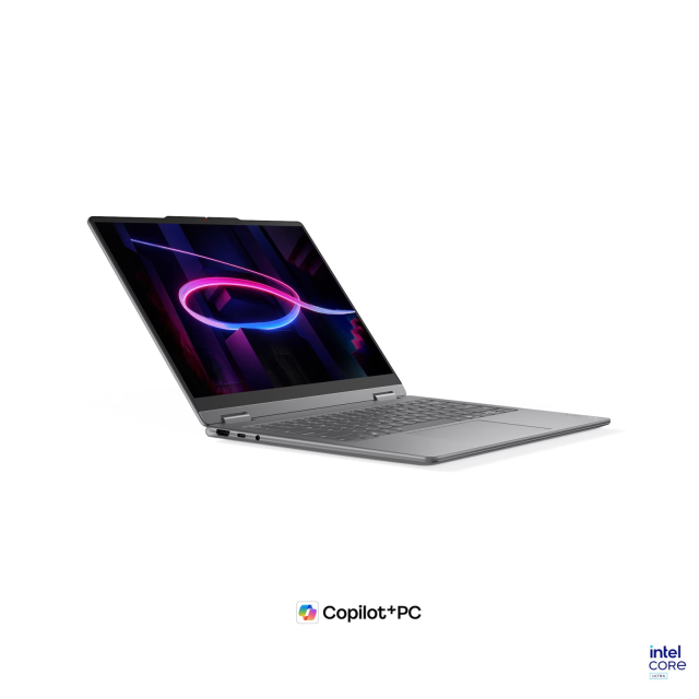 Лаптоп Lenovo Yoga 7 2-in-1 16IPH11 Aura Edition, Intel Core Ultra 7 355 8C (1.7 / 4.7 GHz, 12MB Cache), 16.0" (40.64 cm) 2.8K WQXGA+ OLED Glossy Display, Intel Graphics 4 Xe3, 32GB LPDDR5X, 1TB M.2 NVMe SSD, Windows 11 Home
