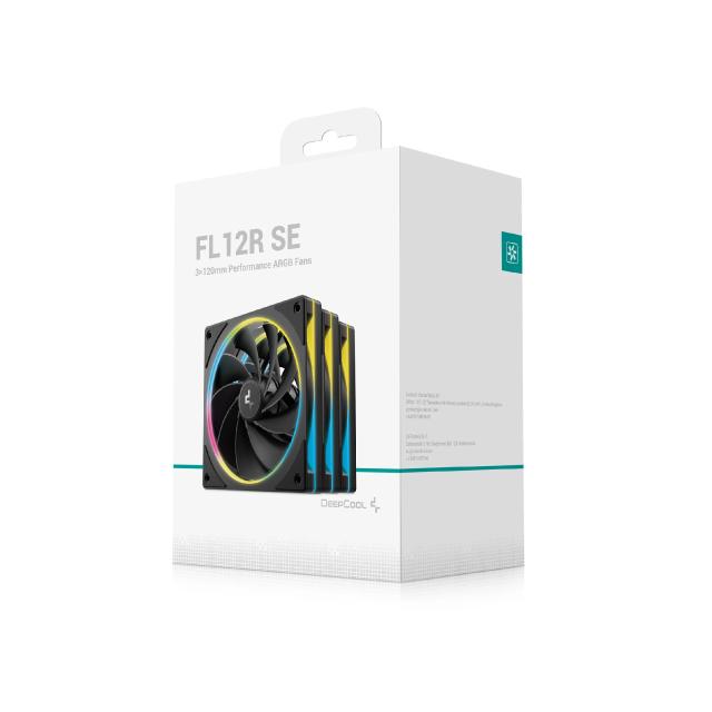 Комплект вентилатори DeepCool Fan Pack 3-in-1 3x120mm - FL12R SE Black, Reverse, Addressable RGB