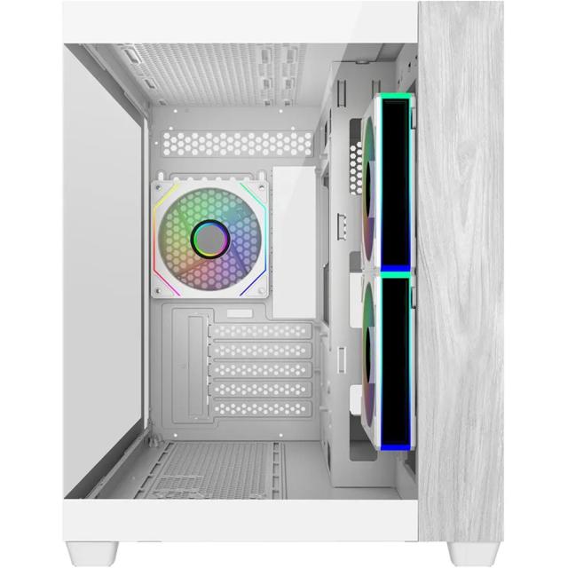 Кутия CoolerMaster Elite 481 Wood White, Mini Tower, 2x USB 3.0, 1x USB Type-C, ITX, Micro-ATX