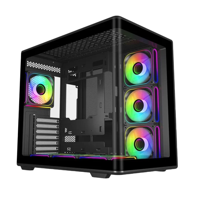 Кутия CoolerMaster Elite 600 Black, Mid Tower, 2x USB 3.1, 1x USB 3.2 Type-C, 1x 3.5mm Headset Jack, Mini-ITX, Mini-DTX, Micro-ATX, ATX