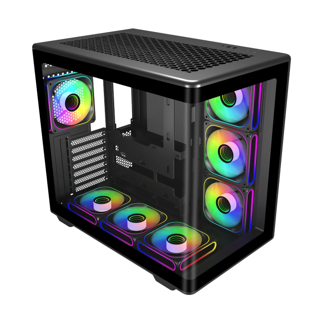 Кутия CoolerMaster Elite 600 Black, Mid Tower, 2x USB 3.1, 1x USB 3.2 Type-C, 1x 3.5mm Headset Jack, Mini-ITX, Mini-DTX, Micro-ATX, ATX