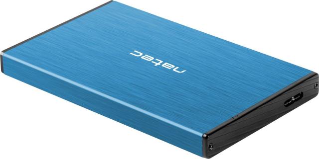 Кутия за HDD / SSD Natec Rhino Go, 2.5"(6.35 cm), SATA III (6 Gb/s), USB 3.0, син 