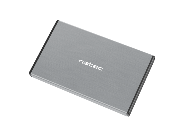 Кутия за HDD / SSD Natec Rhino Go, 2.5"(6.35 cm), SATA III (6 Gb/s), USB 3.0, Сив