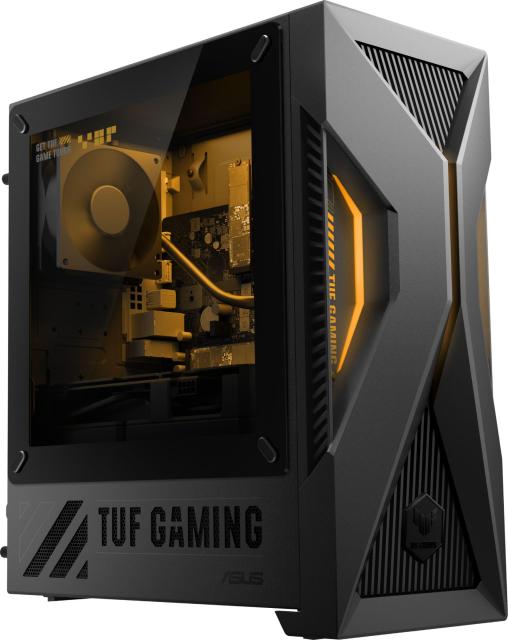 Компютър ASUS TUF Gaming T500, AMD Ryzen 7 260 8C (3.8 / 5.1 GHz, 16MB Cache), NVIDIA RTX 5060 8GB GDDR7, 16GB DDR5 5200 SoDIMM, 1TB SSD M.2 NVMe, No OS