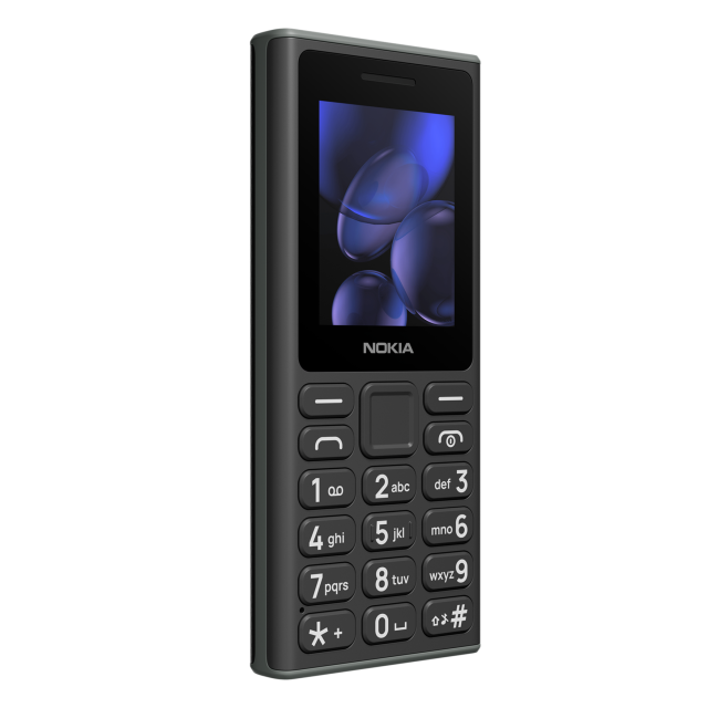 Телефон Nokia 105 DS BLACK 2026, 2" (5.08 cm) QQVGA, 4MB RAM, 4MB Flash памет (+ microSD), Bluetooth, USB Type-C
