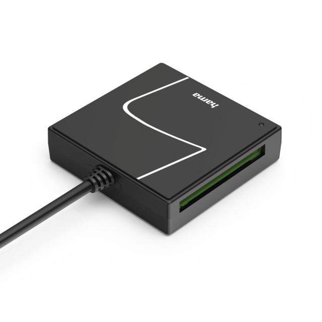 Четец за карти HAMA USB, USB-A, с USB-C адаптер, USB 3.2 Gen1, SD/micro-SD/CF/MS