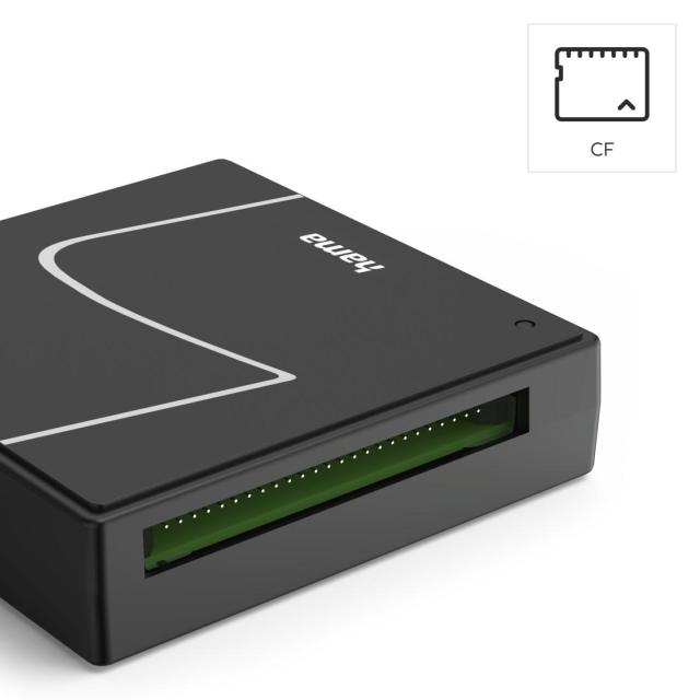 Четец за карти HAMA USB, USB-A, с USB-C адаптер, USB 3.2 Gen1, SD/micro-SD/CF/MS