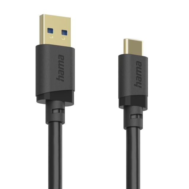 Кабел HAMA USB Type-C(м) към USB Type-А(м), USB 3.2 Gen 1, 0.75м, 5Gbit/s
