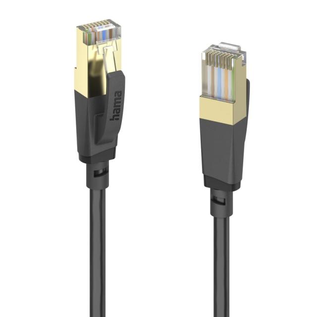 Мрежов пач кабел HAMA cat.8 S/FTP, 40Gbit/s, екраниран, 3м