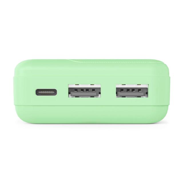 Външна батерия HAMA "Pocket 10", 10000 mAh, Изходи: 2 x USB-A, зелена