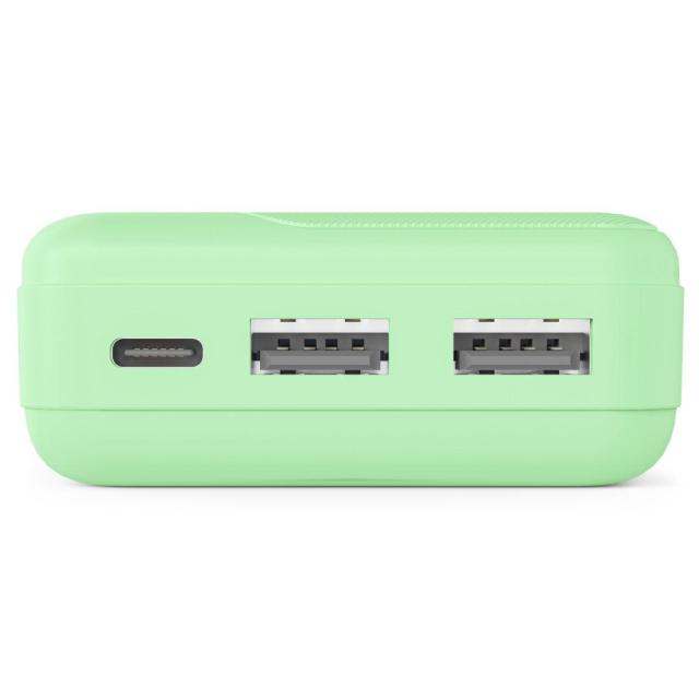 Външна батерия HAMA "Pocket 10", 10000 mAh, Изходи: 2 x USB-A, зелена