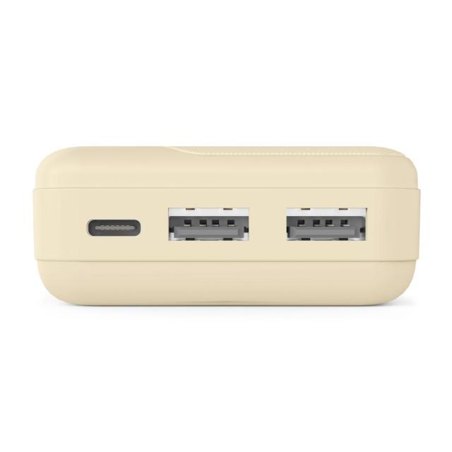 Външна батерия HAMA "Pocket 10", 10000 mAh, Изходи: 2 x USB-A, бежов