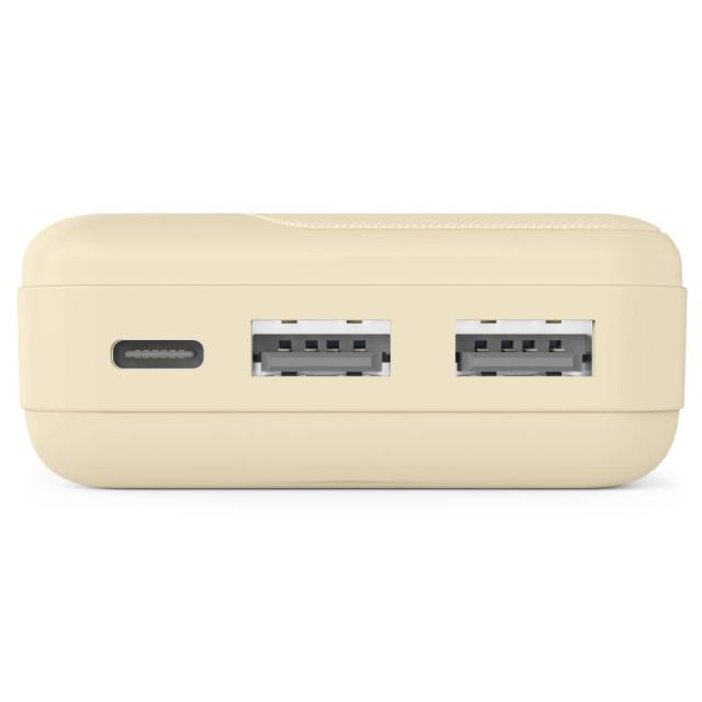 Външна батерия HAMA "Pocket 10", 10000 mAh, Изходи: 2 x USB-A, бежов