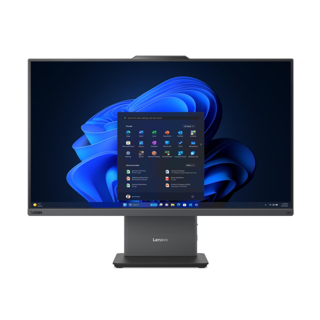 Компютър Lenovo All-in-One ThinkCentre neo 50a 24 Gen 6 LNL, Intel Core Ultra 7 256V 8C (2.2 / 4.8 GHz, 12MB Cache), 23.8" (60.45 cm) FHD IPS Anti-glare Display, Intel Arc 140V, 16GB LPDDR5X, 512GB SSD M.2 NVMe, No OS