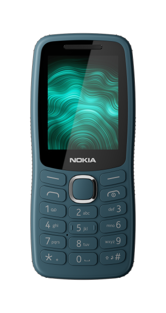 Телефон Nokia 123 SHIELD DS GREEN, 2.4'' (6.096см) QVGA LED, Unisoc SC6531E, 4MB RAM, 4MB Flash памет (+ microSD), USB Type-C