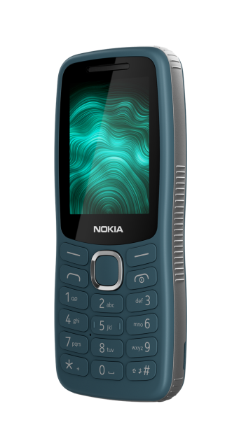 Телефон Nokia 123 SHIELD DS GREEN, 2.4'' (6.096см) QVGA LED, Unisoc SC6531E, 4MB RAM, 4MB Flash памет (+ microSD), USB Type-C