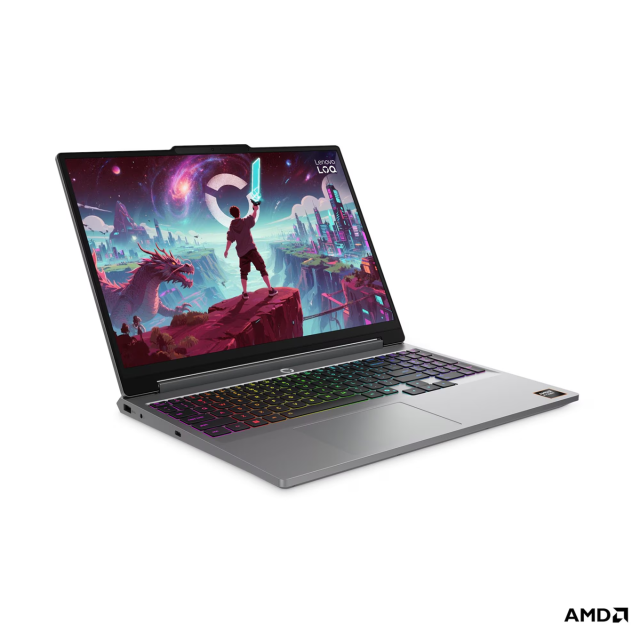 Лаптоп Lenovo LOQ 15AHP11, AMD Ryzen 7 250 8C (3.3 / 5.1 GHz, 16MB Cache), 15.3" (38.86 cm) WUXGA IPS Anti-glare Display, NVIDIA GF RTX5050 8GB GDDR7 DLSS 4, 16GB DDR5, 512GB M.2 NVMe SSD, No OS