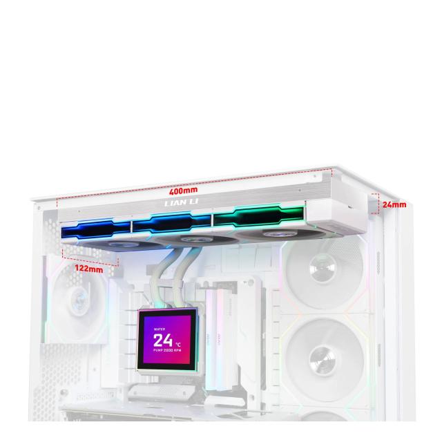 Охладител за процесор Lian Li Water Cooling HydroShift II LCD-S 360TL WHITE, 9-pin USB 2.0/3 pin ADD-RGB 5 /4 pin PWM, Intel LGA 1851/1700, AM4, AM5