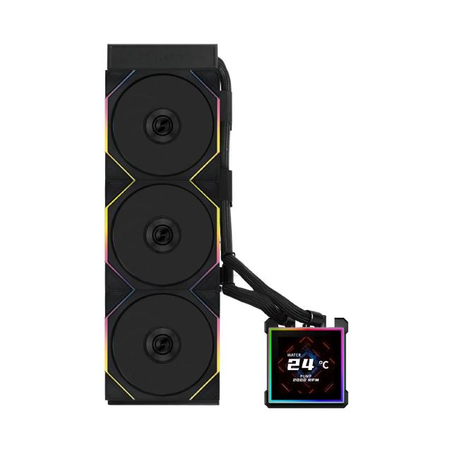 Охладител за процесор Lian Li Water Cooling HydroShift II LCD-S 360TL Black, 3 pin ADD-RGB 5 /4 pin PWM, Intel LGA 1851/1700, AM4, AM5