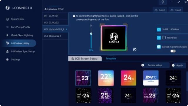 Охладител за процесор Lian Li Water Cooling HydroShift II LCD-S 360TL Black, 3 pin ADD-RGB 5 /4 pin PWM, Intel LGA 1851/1700, AM4, AM5