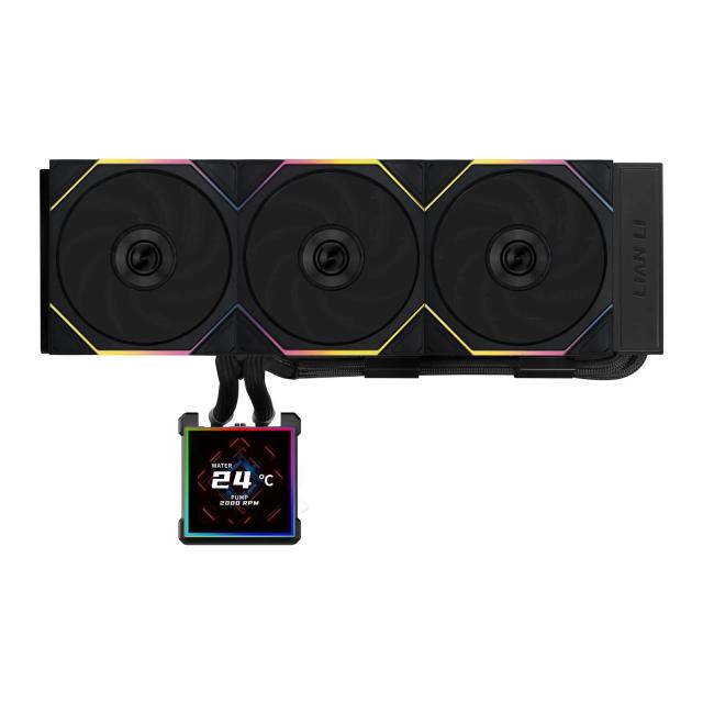 Охладител за процесор Lian Li Water Cooling HydroShift II LCD-S 360TL Black, 3 pin ADD-RGB 5 /4 pin PWM, Intel LGA 1851/1700, AM4, AM5