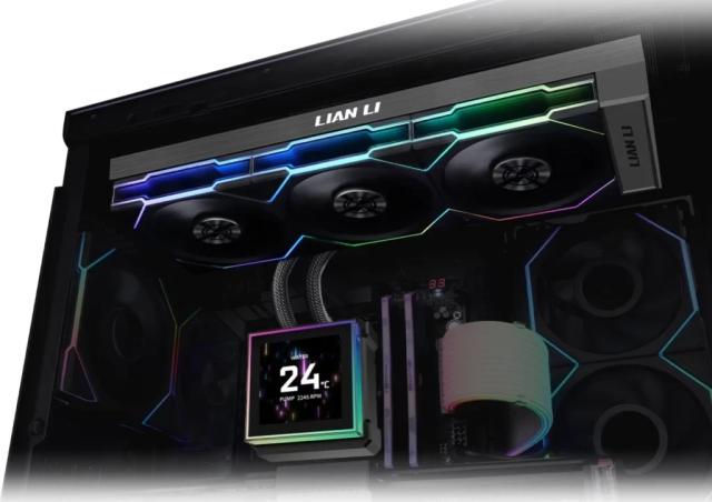 Охладител за процесор Lian Li Water Cooling HydroShift II LCD-S 360TL Black, 3 pin ADD-RGB 5 /4 pin PWM, Intel LGA 1851/1700, AM4, AM5