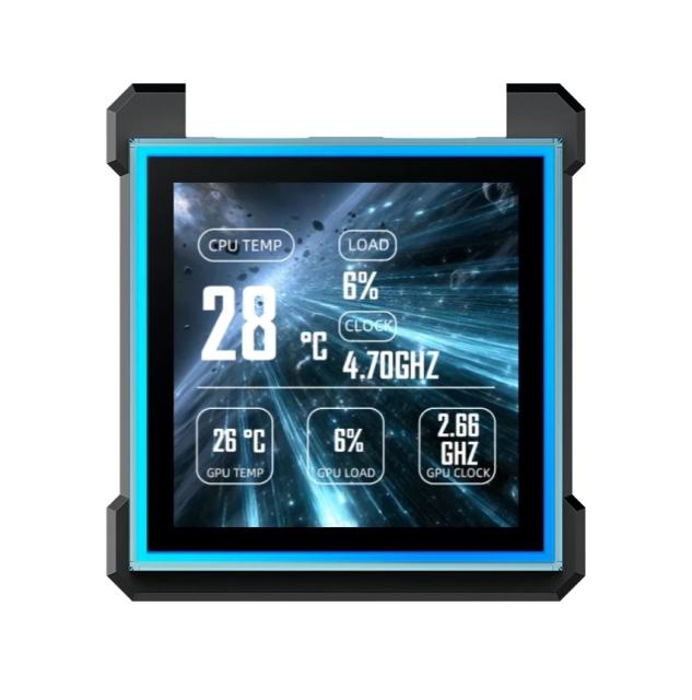 Охладител за процесор Lian Li Water Cooling HydroShift II LCD-S 360TL Black, 3 pin ADD-RGB 5 /4 pin PWM, Intel LGA 1851/1700, AM4, AM5