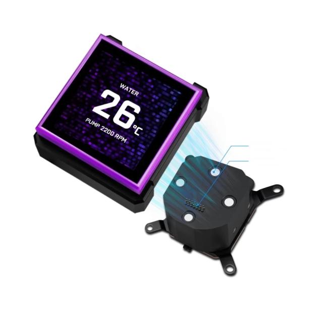 Охладител за процесор Lian Li Water Cooling HydroShift II LCD-S 360TL Black, 3 pin ADD-RGB 5 /4 pin PWM, Intel LGA 1851/1700, AM4, AM5