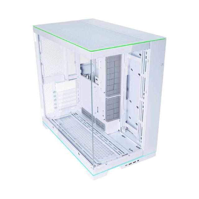 Кутия Lian Li O11D EVO RGB White, Middle Tower, 2x USB 3.0, 1x USB Type-C, 1 x Audio, E-ATX/ATX /M-ATX/MINI-ITX