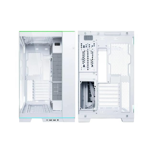 Кутия Lian Li O11D EVO RGB White, Middle Tower, 2x USB 3.0, 1x USB Type-C, 1 x Audio, E-ATX/ATX /M-ATX/MINI-ITX
