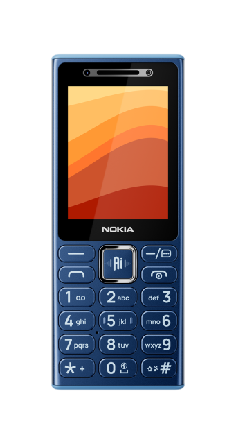 Телефон Nokia 210 4G DS DARK BLUE, 2.4'' (6.096см) QVGA, 64MB RAM, 128MB Flash памет (+ microSD), Bluetooth, USB Type-C
