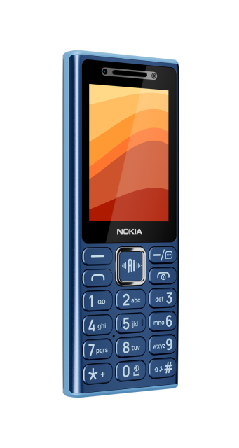 Телефон Nokia 210 4G DS DARK BLUE, 2.4'' (6.096см) QVGA, 64MB RAM, 128MB Flash памет (+ microSD), Bluetooth, USB Type-C