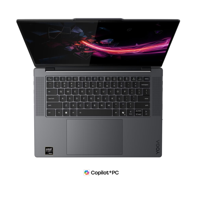 Лаптоп Lenovo Yoga Pro 7 15ASH11, AMD Ryzen AI Max+ 388 8C (3.6 - 5.0 GHz, 32 MB cache), 15.3" (38.86 cm) WQXGA OLED PureSight Pro Glossy / Anti-fingerprint Display, AMD Radeon 8060S, 32GB LPDDR5X, 1TB M.2 NVMe SSD, No OS