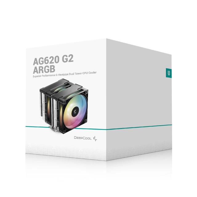 Охладител за процесор DeepCool CPU Cooler AG620 G2 ARGB - Dual-Tower - LGA1700,1851/AM4, AM5