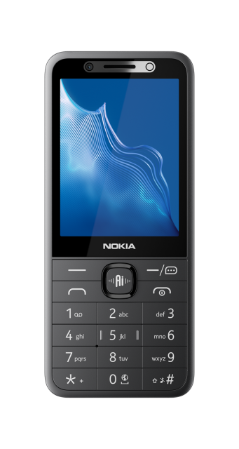 GSM Nokia 235 DS 4G 2026 BLACK, 2.8" (7.11 cm) QVGA IPS,  Unisoc T107, Dual SIM, 128MB Flash памет (+ microSD), 64MB RAM, 2 MPix камера, Bluetooth, USB Type-C