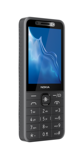 GSM Nokia 235 DS 4G 2026 BLACK, 2.8" (7.11 cm) QVGA IPS,  Unisoc T107, Dual SIM, 128MB Flash памет (+ microSD), 64MB RAM, 2 MPix камера, Bluetooth, USB Type-C