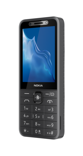 GSM Nokia 235 DS 4G 2026 BLACK, 2.8" (7.11 cm) QVGA IPS,  Unisoc T107, Dual SIM, 128MB Flash памет (+ microSD), 64MB RAM, 2 MPix камера, Bluetooth, USB Type-C
