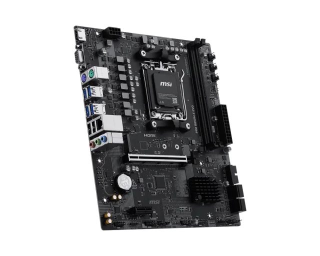 Дънна платка MSI PRO B850M-E EVO, AM5, 2x DDR5, 1x M.2, 4x SATA 6G, VGA, HDMI, ATX 