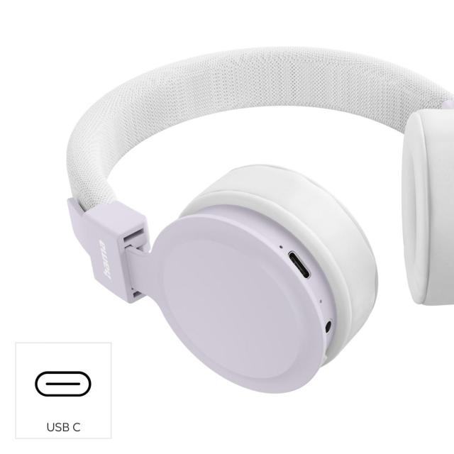 Слушалки HAMA с микрофон "Freedom Lit III", 20 - 20 kHz, Bluetooth, бял