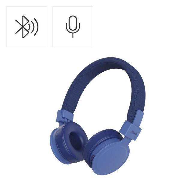 Слушалки HAMA с микрофон "Freedom Lit III", 20 - 20 kHz, Bluetooth, син