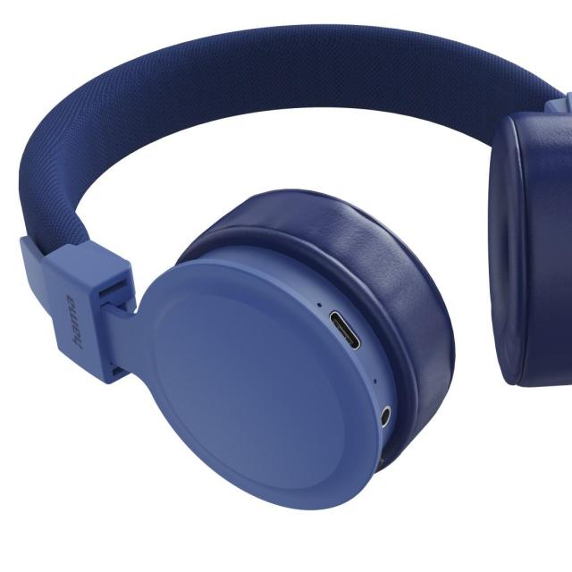 Слушалки HAMA с микрофон "Freedom Lit III", 20 - 20 kHz, Bluetooth, син